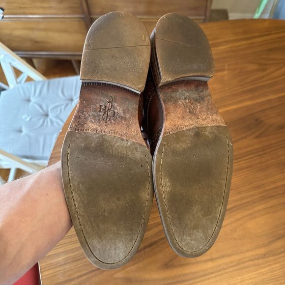 Cole Haan Liam Wingtip Oxford Dress Ankle Shoes Brown - Men's Size 9.5 (C11053) - Picture 6 of 9